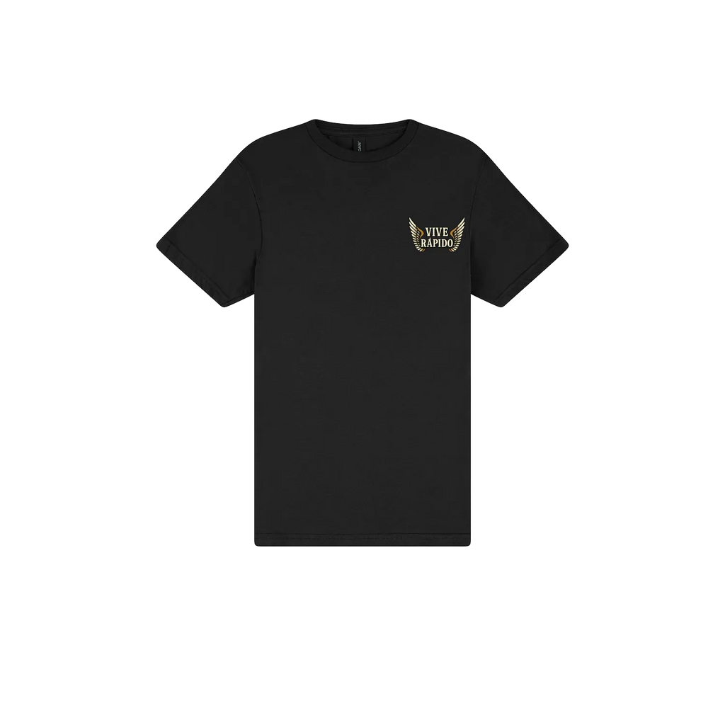 Black front flat lay