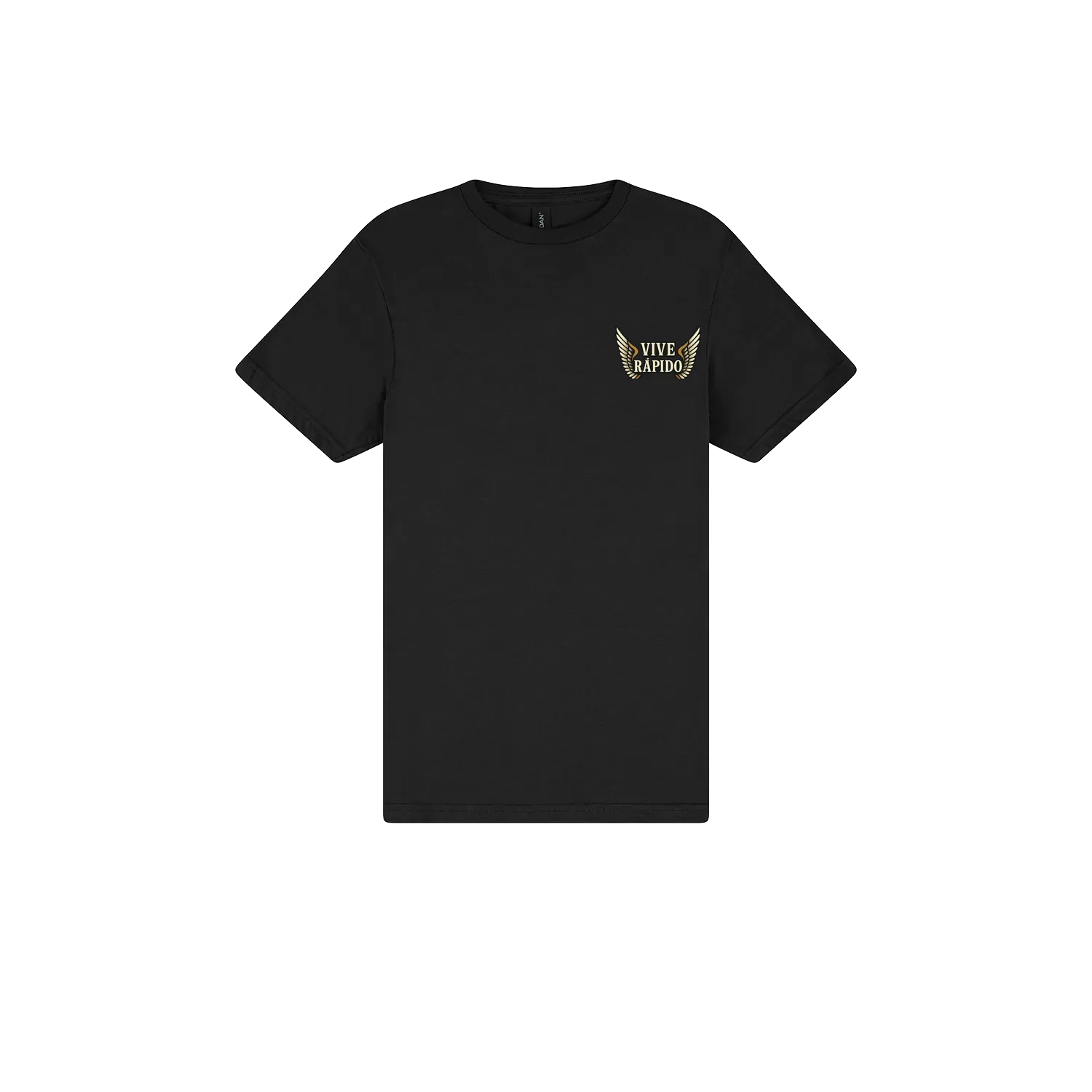 Black front flat lay